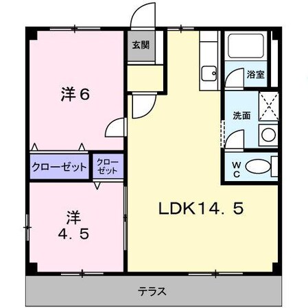 メロディハイツの物件間取画像